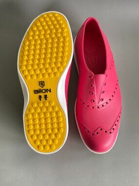 Biion Women's Oxfords Wingtips Golf Shoes Magenta/Fuchsia Pink Sz 8 NWOT